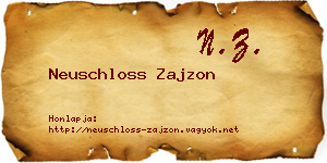 Neuschloss Zajzon névjegykártya